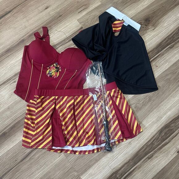 Dolls Kill Dresses & Skirts - Dolls Kill wizarding Gryffin red striped wand XL gothic Costume